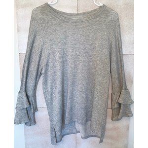 Alya Bell Sleeve Gray Top